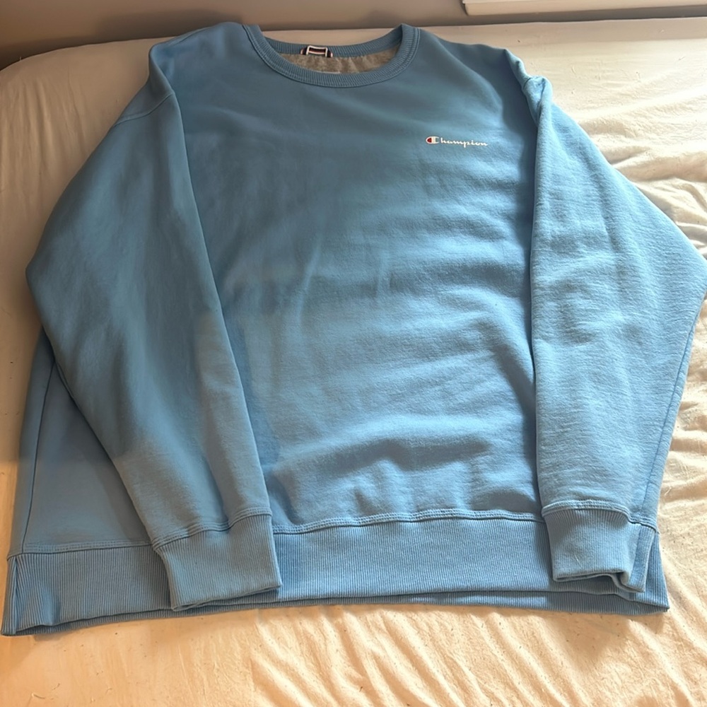 Light blue Champion crew neck